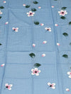 Indiehaat | Pure Mul Cotton HandPainted Saree Blue