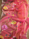 Indiehaat | Muslin Jamdani Silk Saree Handloom Pink