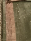Indiehaat | Muslin Silk Jamdani Sequin Saree Green