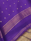 Indiehaat | Muslin Silk Jamdani Sequin Saree Purple
