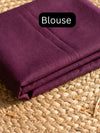 Indiehaat | Pure Cotton Handloom Zari Anchal Saree Purple