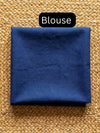 Indiehaat | Pure Cotton Handloom Zari Anchal Saree Blue