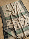 Indiehaat | Pure Linen Jamdani Saree Beige
