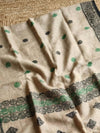 Indiehaat | Pure Linen Jamdani Saree Beige