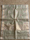 Indiehaat | Kota Doria Semi Silk Embroidery Saree Bronze