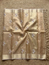 Indiehaat | Kota Doria Semi Silk Embroidery Saree Gold