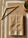 Indiehaat | Kota Doria Semi Silk Embroidery Saree Gold