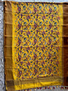 Indiehaat | Blockprint Modal Silk Saree Yellow