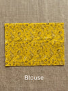Indiehaat | Blockprint Modal Silk Saree Yellow