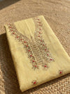 Indiehaat | Kota Cotton Gota Patti Suit Material Beige