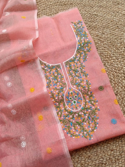 Roopika Kota Cotton Suit Material (T+D) Peach