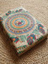 Indiehaat | Ghicha Tussar Madhubani Silk Saree Beige