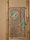 Indiehaat | Ghicha Tussar Madhubani Silk Saree Beige