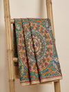 Indiehaat | Ghicha Tussar Madhubani Silk Saree Beige