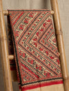Indiehaat | Ghicha Tussar Madhubani Silk Saree Beige