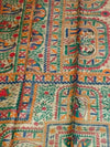 Indiehaat | Ghicha Tussar Madhubani Silk Saree Beige