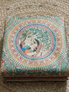 Indiehaat | Ghicha Tussar Madhubani Silk Saree Beige