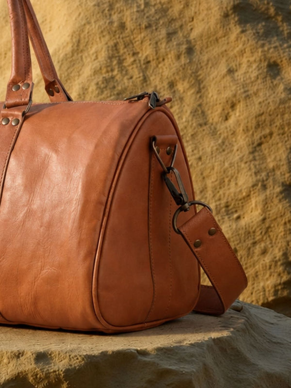 Indiehaat | Pure Leather Duffle Bag Rustic Brown