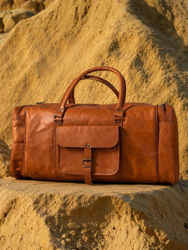 Indiehaat | Pure Leather Duffle Bag Heritage Brown