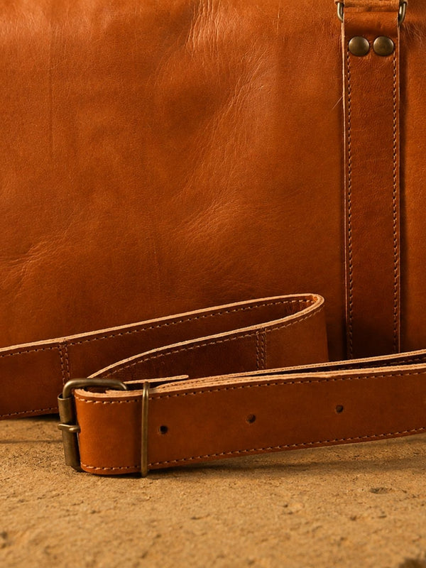Indiehaat | Pure Leather Duffle Bag Heritage Brown