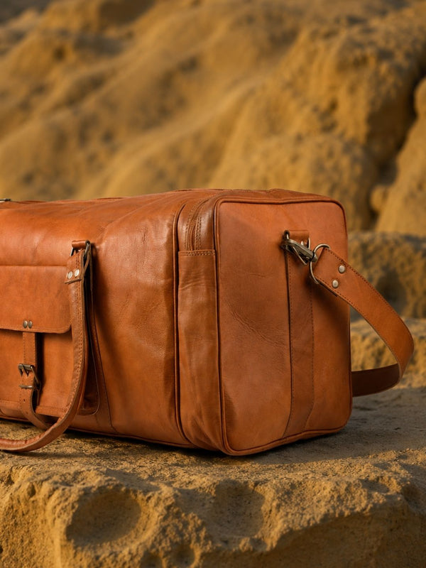 Indiehaat | Pure Leather Duffle Bag Heritage Brown