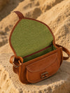 Indiehaat | Pure Leather Matka Sling Bag Camel Brown