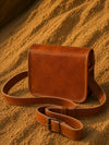 Indiehaat | Pure Leather Small Sling Bag Chestnut Brown