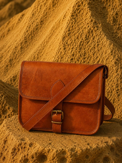 Indiehaat | Pure Leather Sling Bag Timber Brown