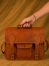 Indiehaat | Pure Leather Laptop Bag Earth Brown