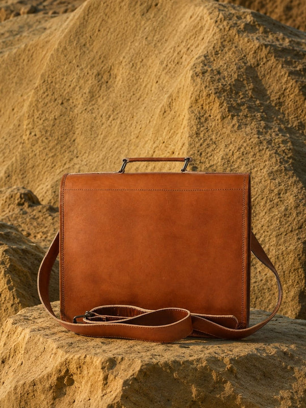 Indiehaat | Pure Leather Laptop Bag Vintage Brown