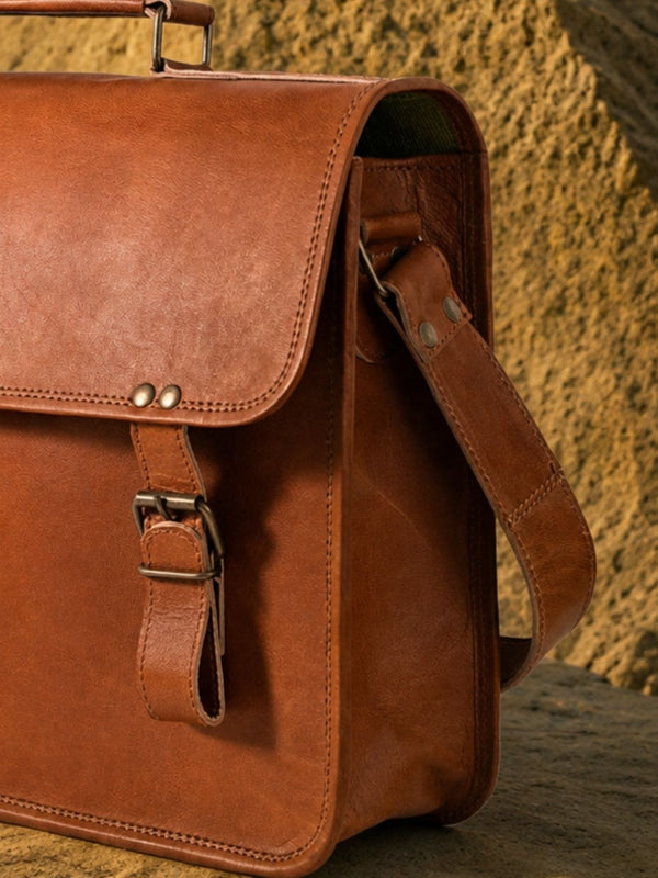 Indiehaat | Pure Leather Laptop Bag Vintage Brown