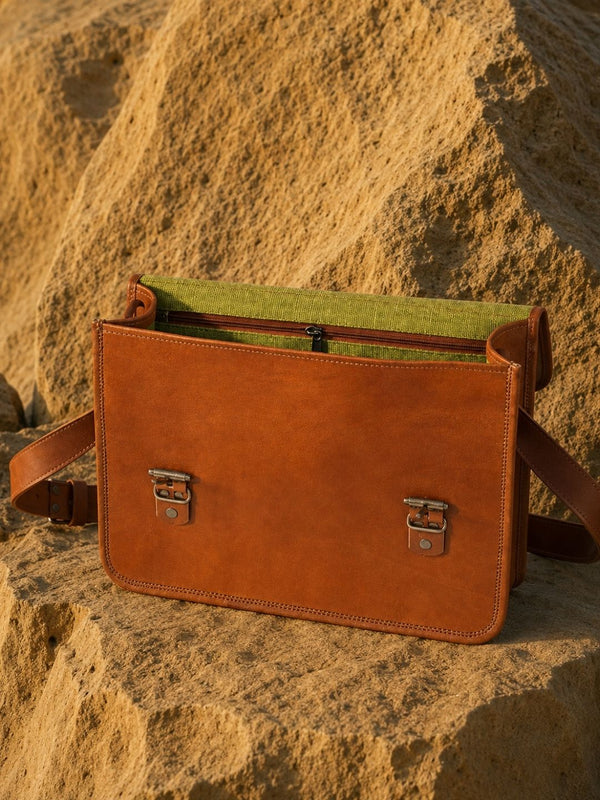 Indiehaat | Pure Leather Laptop Bag Vintage Brown