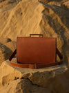 Indiehaat | Pure Leather Laptop Bag Chestnut Brown