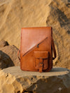 Indiehaat | Pure Leather Cross Body Bag Desert Brown