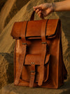 Indiehaat | Pure Leather Backpack Tan Brown