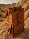 Indiehaat | Pure Leather Backpack Amber Brown