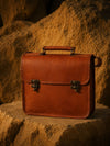 Indiehaat | Pure Leather Messenger Bag Espresso Brown