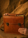 Indiehaat | Pure Leather Messenger Bag Espresso Brown