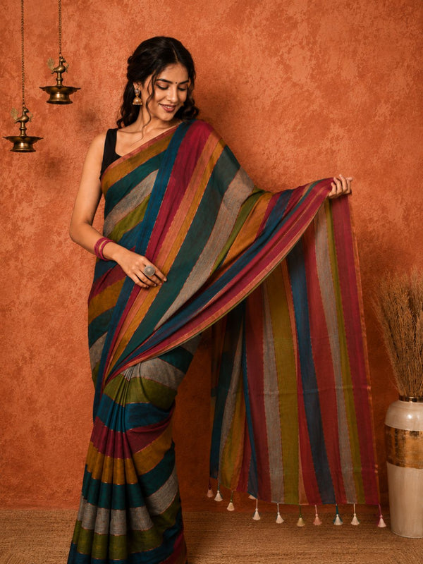 Hawa Hawai Curated Pure Handloom Mul Cotton Saree