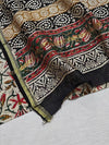 Indiehaat | Beige Chanderi Silk Kalamkari Saree