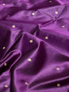 Indiehaat | Purple Mina Mashru Katan Silk Saree | Meenakari