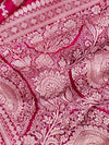 Indiehaat | Pink Mashru Katan Silk Saree | Brocade