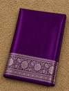 Indiehaat | Purple Mashru Katan Silk Saree | Brocade