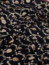 Indiehaat | Black Mashru Katan Silk Saree | Brocade