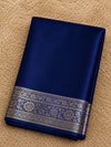 Indiehaat | Blue Mashru Katan Silk Saree | Brocade