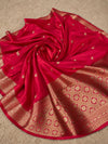 Indiehaat | Pink Mashru Katan Silk Saree | Brocade