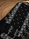 Indiehaat | Black Kota Doria Suit Set | Embroidery