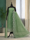 Indiehaat | Green Kota Doria Suit Set | Embroidery