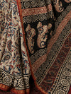 Indiehaat | Beige Chanderi Silk Kalamkari Saree