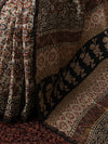 Indiehaat | Beige Chanderi Silk Kalamkari Saree
